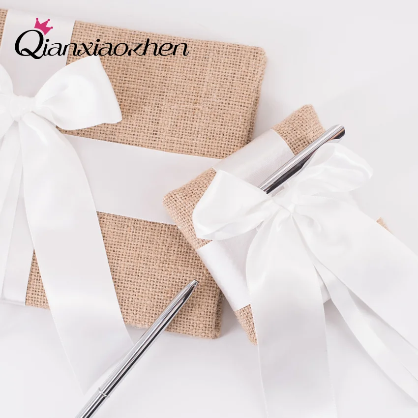 Свадебная книга и ручка Qianxiaozhen Hessian свадебные принадлежности аксессуары|wedding