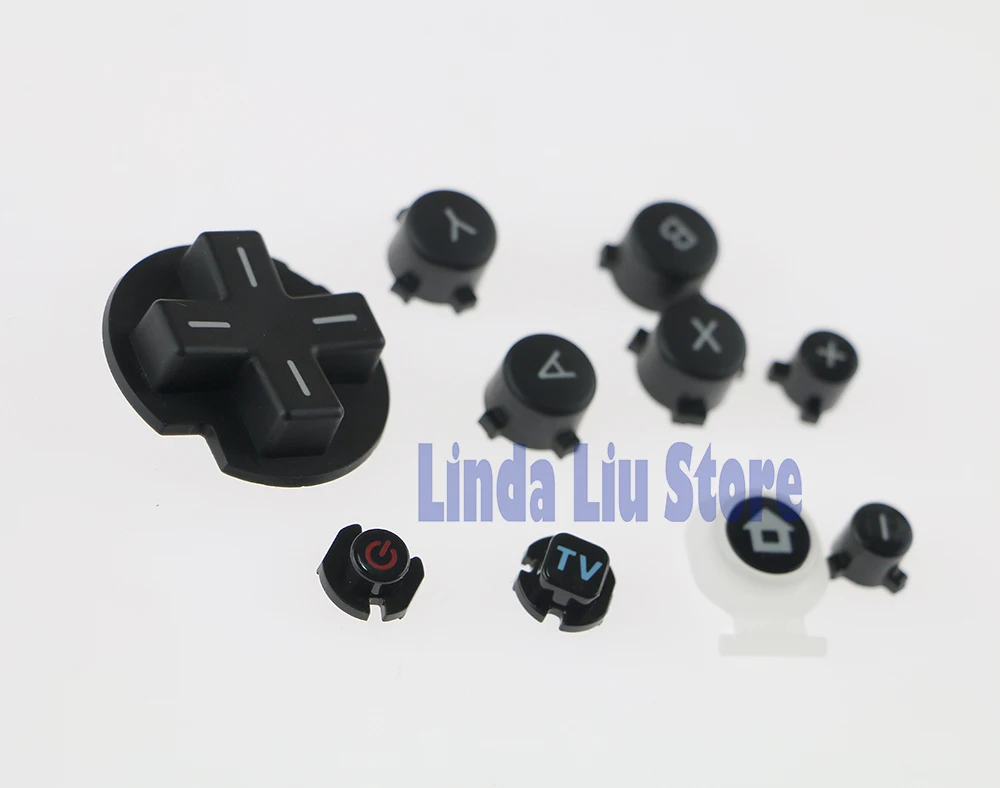 Chengdianwan Полная кнопка черная пластиковая питания домашняя ABXY D-Pad Замена для Wii U WIIU