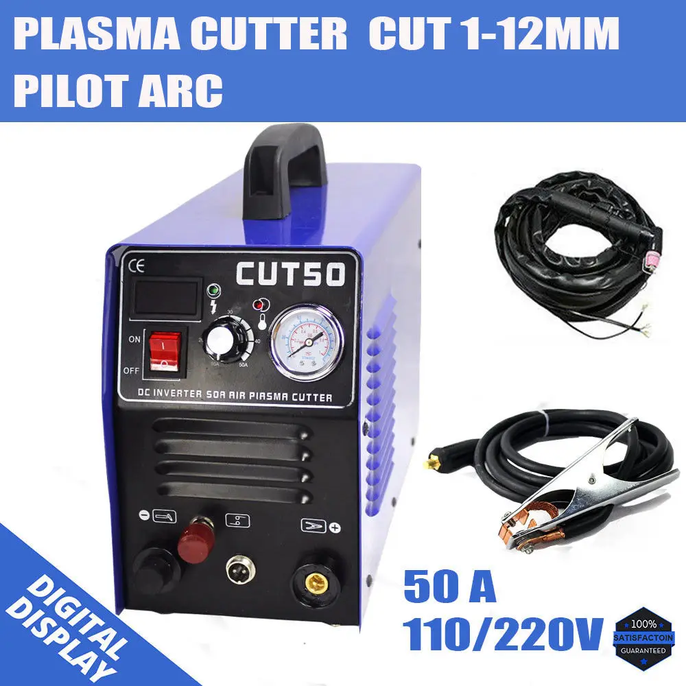 CUT50 Pilot Arc DC инвертор плазменный резак машина Daul напряжение 110/220 В 1-12 мм DIY