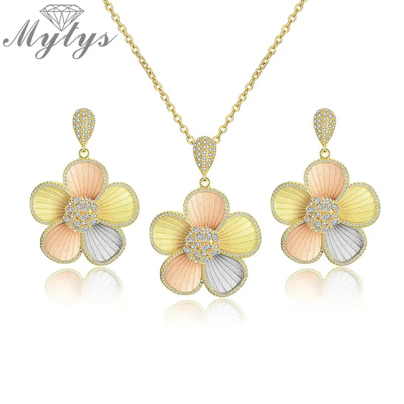 Mytys Для женщин высокое качество Parure Bijoux Femme Италия 750 Rose цвета: золотистый