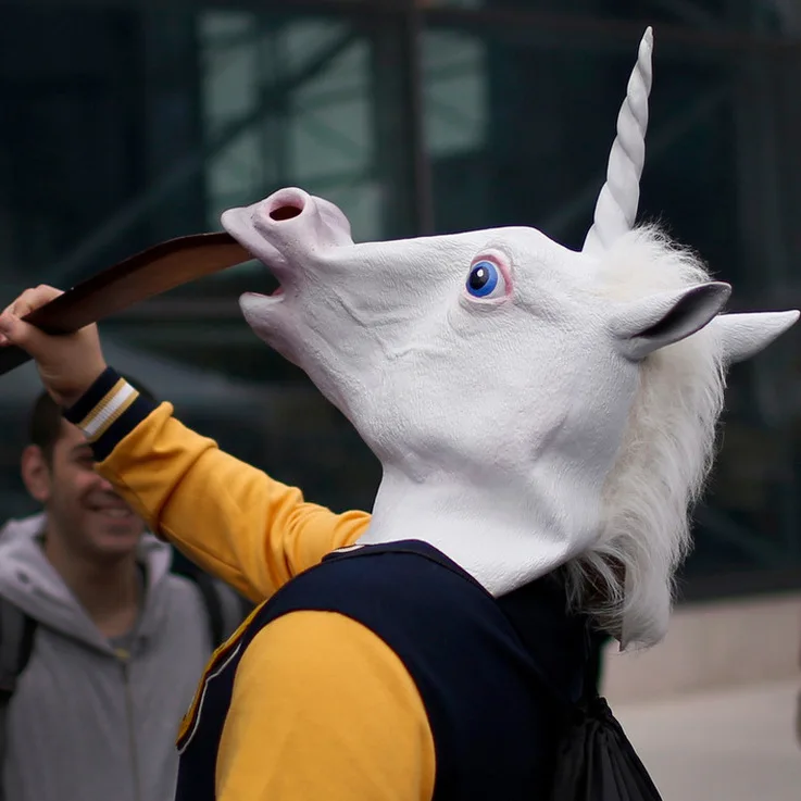 

Animal Cosplay Actor's Headgear White Horse Latex Carnival Party Masquerade Disguisement Halloween Cosplay Costume