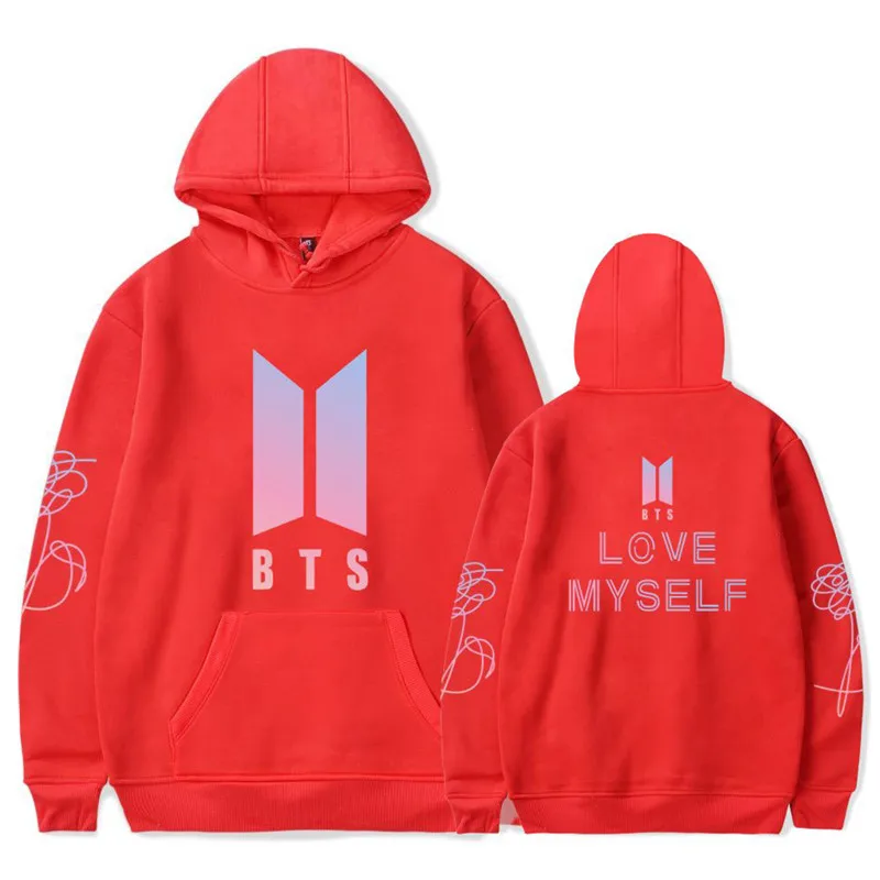 Мужской весенний и осенний хлопковый Молодежный модный свитер BTS Love Yourself Same Paragraph