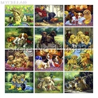 DIY алмазная картина животные алмазная вышивка крестик рукоделие бриллиантовая мозаичная собака семейная вышивка крестиком домашний декор подарок