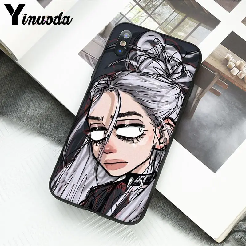 A8 Yinuoda Billie Eilish 13 девушка чехол для телефона для iphone 11 Pro Max 6S 6plus 7 8plus X Xs MAX 5 5S XR - Цвет: A8