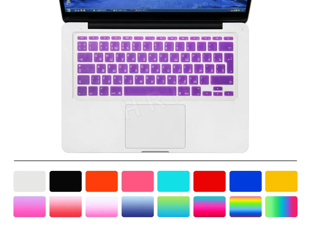 Русский ЕС/Великобритания Силиконовый гелевый защитный чехол для клавиатуры