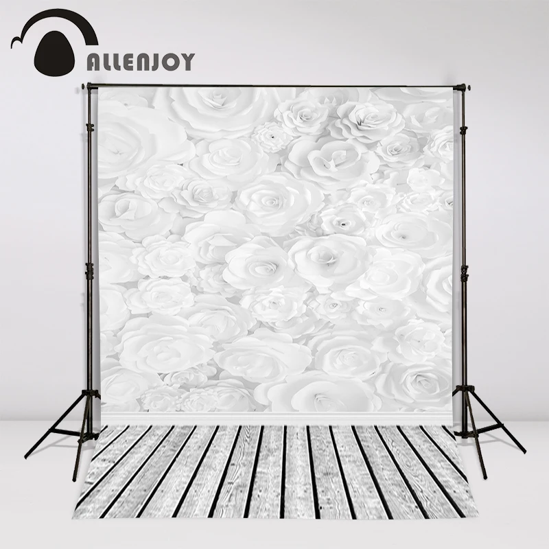 Фотофон allenjoy фон белые цветы цветение 3D Деревянный Свадебный фотосессия фоны для фотостудии фон для фотосъемки