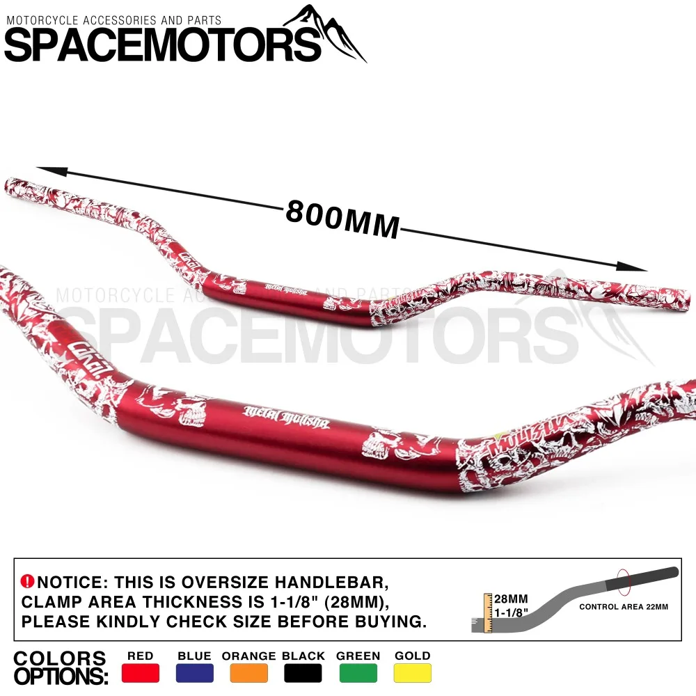 Профессиональный руль Caken Mulisha 1 1/8 " fatbar 28 мм ручка для мотокросса питбайка грязи