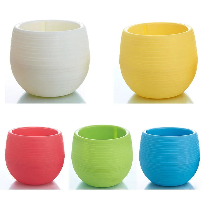1 х мини круглый пластиковый горшок для мяса растений цветов украшение сада дома