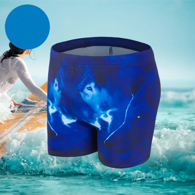 

Мужские плавки sharkskin, классические спортивные шорты, мужские плавки с волком