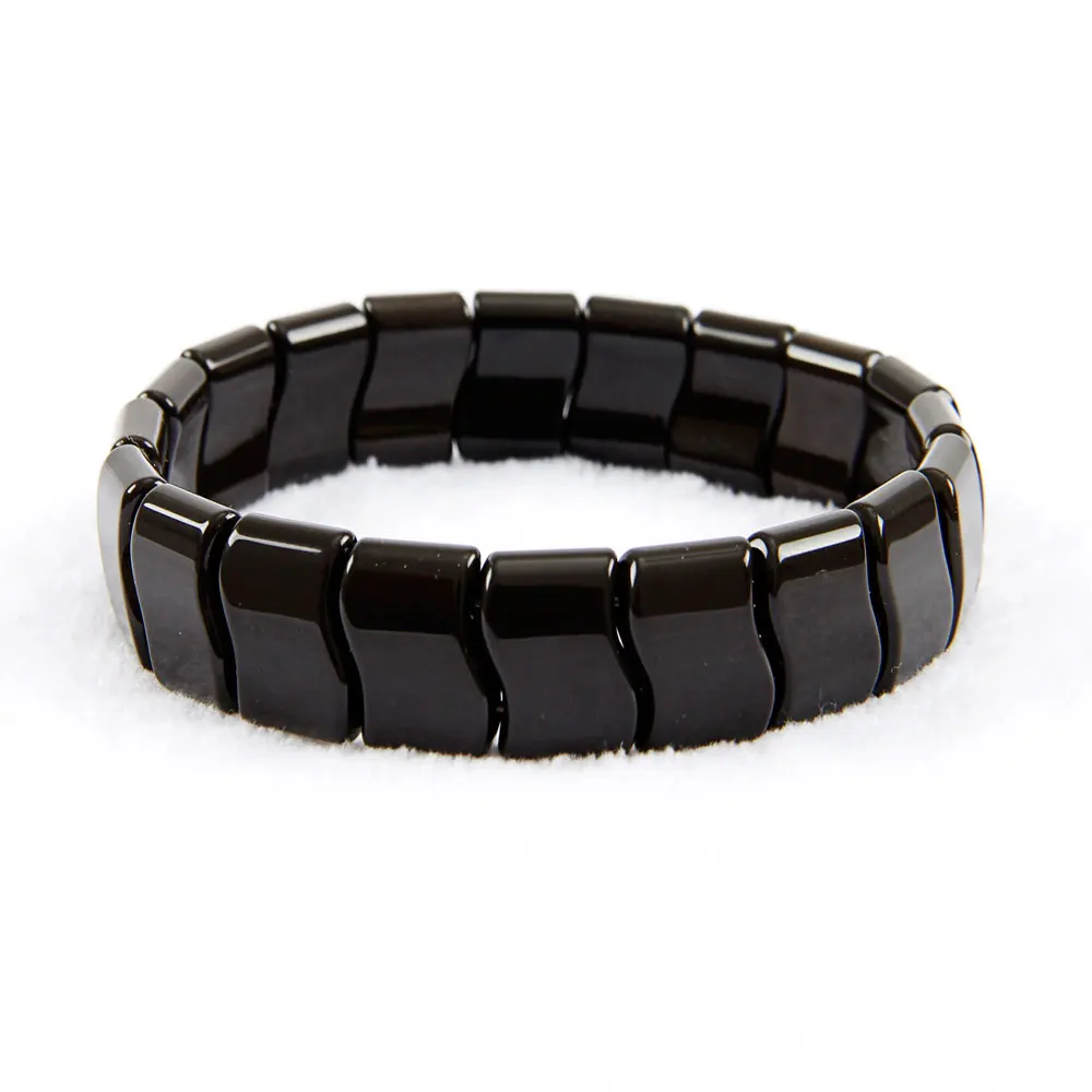 

Korea Black jade sibin bianshi Bracelet, Natural Germanium bian SI Bin tone Bracelet, Negative Ion Energy Hand Chain Men Women