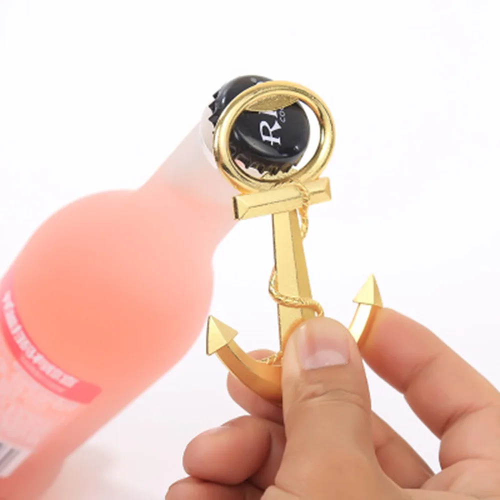 

Free Shipping 25pcs lot wedding giveaways Bridal Shower Golden ships anchor Bottle Opener baby shower for guests gift and favors