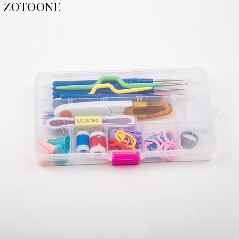 ZOTOONE синей ручкой из кружев кроше с крюк швейная фурнитура Вязание маркеры