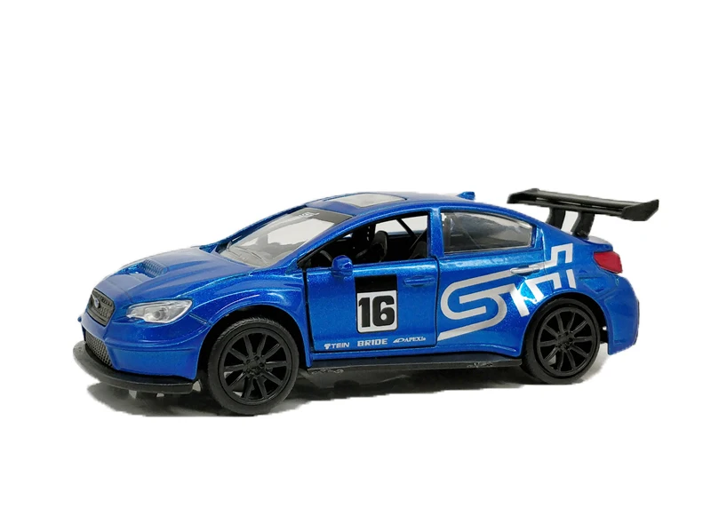 Литая Металлическая машинка 1:32 Jada Subaru 2016 WRX STI игрушки для детей без