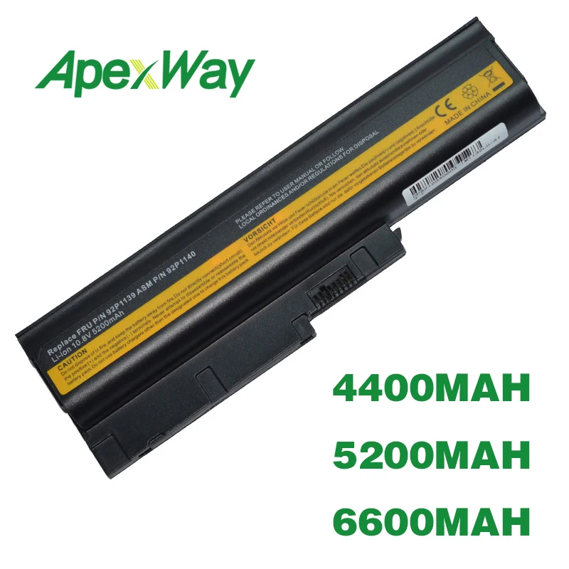Аккумулятор ApexWay 6 ячеек для IBM T500 W500 R500 R61 R61e R61i T61 T61p R60 R60e T60 T60p | Компьютеры и офис