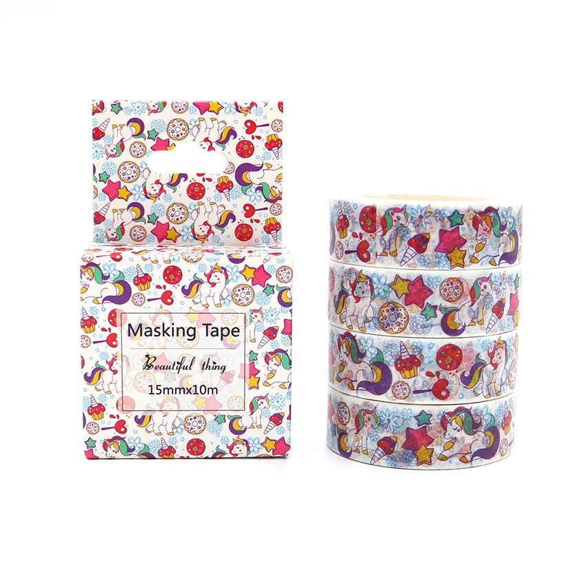 Упаковка коробки животные единорог мультфильм васи лента отличное качество