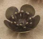 Antique Bronze 20 шт./лот, Цвет: розовое золото, серебро, 6*16 мм, цветочные шапочки для бусин в форме цветка, филигранные свободные шапочки для самостоятельного изготовления ювелирных изделий - Цвет: Antique Bronze