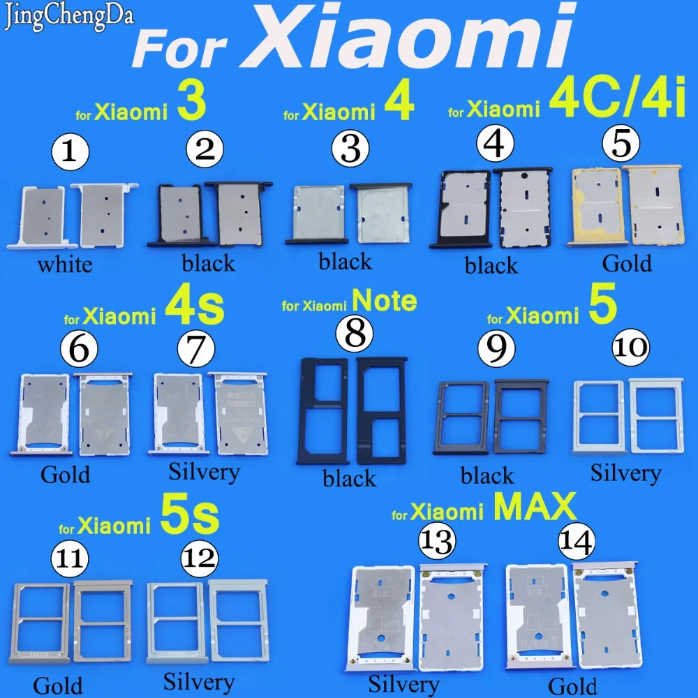 

JCD Две сим-карты держатель SIM лоток для Xiaomi Mi5s 5s для Xiaomi MAX Micro TF карты Замена запчастей Золотой/серебристый