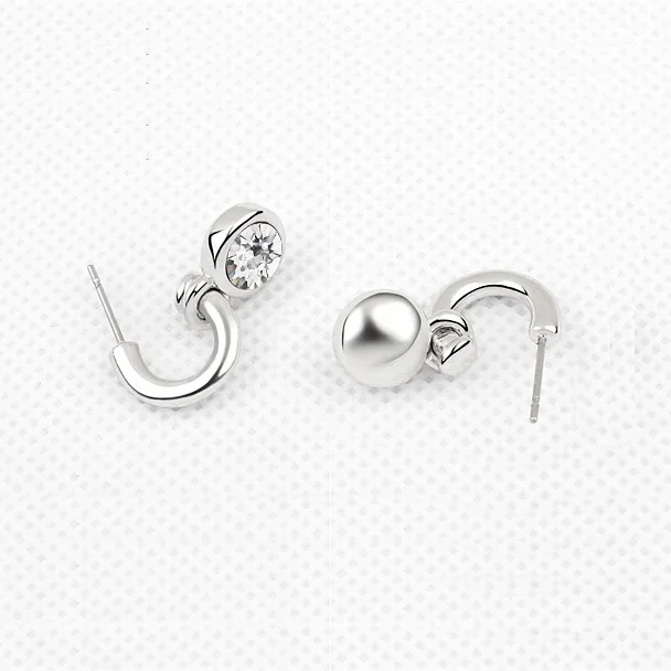 Модные ювелирные изделия кристаллы от Swarovski очаровательные серьги милые круглые
