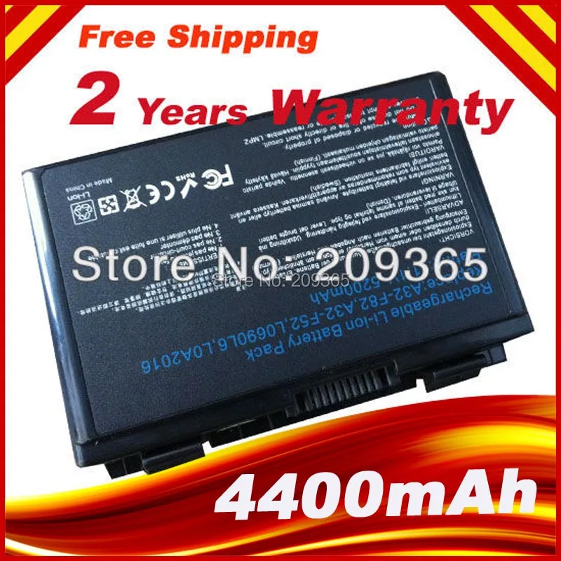 

[Специальная цена] Новый 6 Cell 5200 мАч Батарея для ASUS K40IN K50IJ K50IN K40 K50 X5D X5J A32F82 A32F52