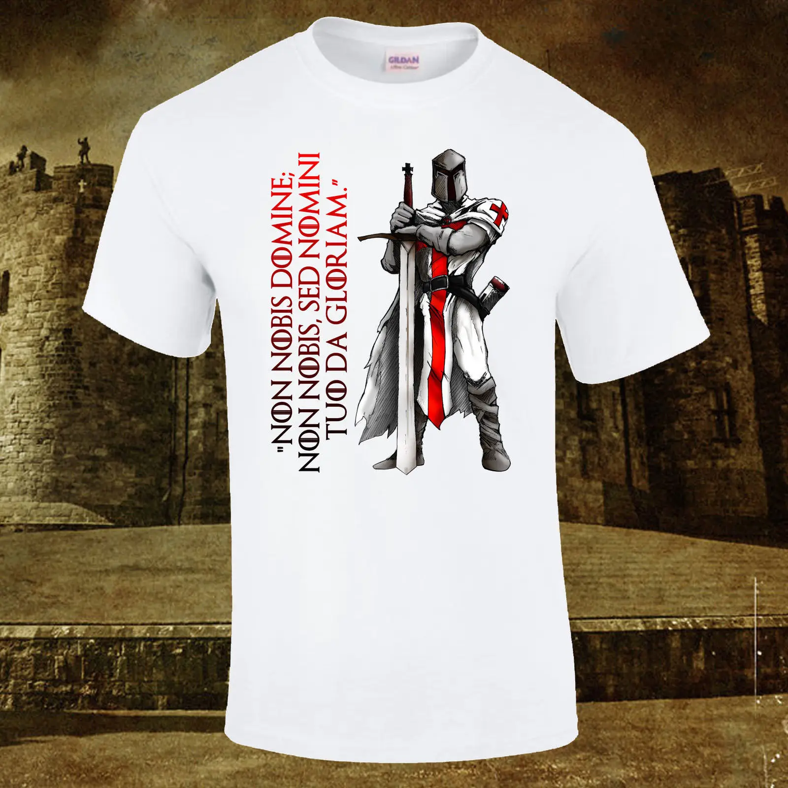 Knights Templar Crusader Teutonic Creed Подарочная Высококачественная футболка DTG S 5XL Новые