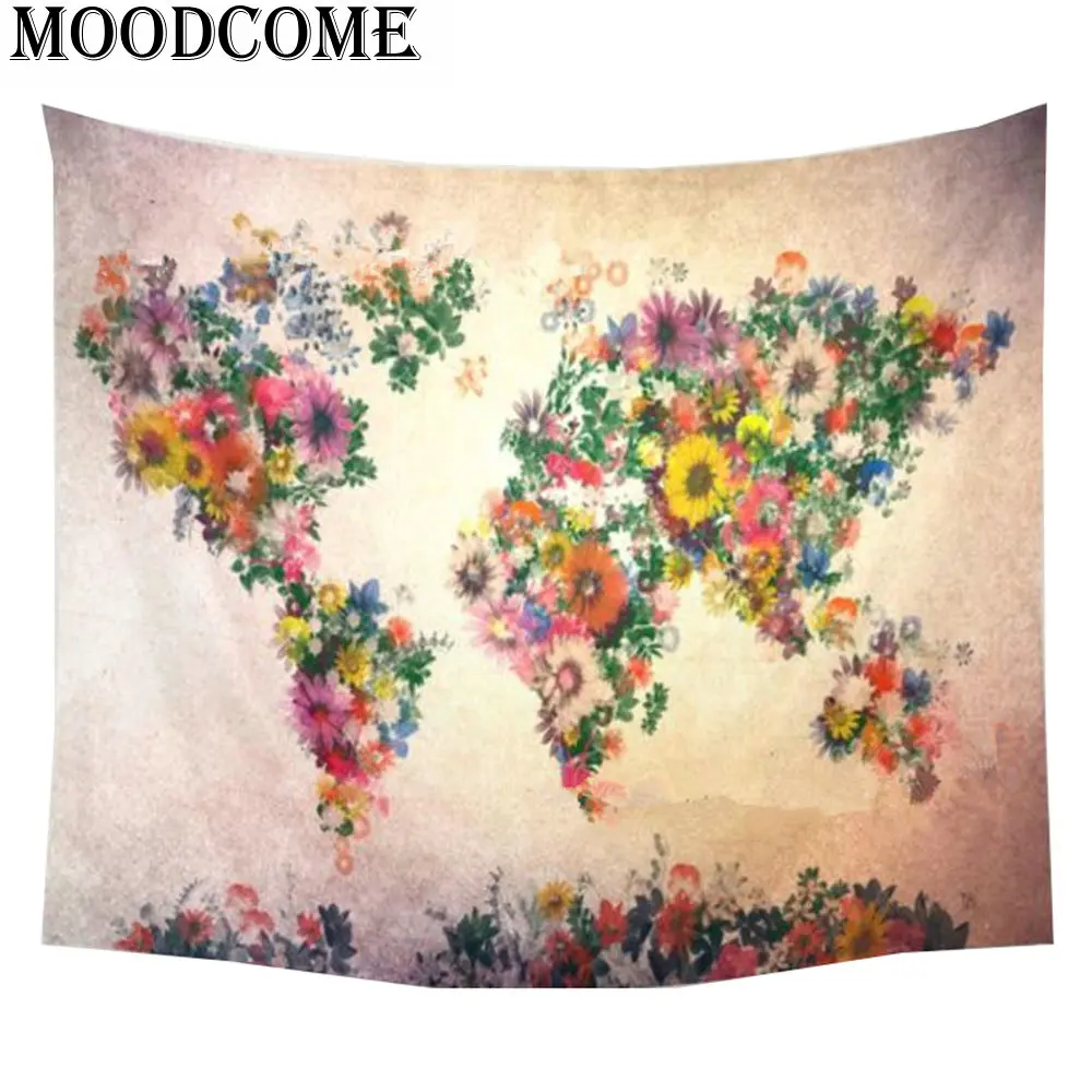 

flower tapestry mandala wall hanging wandkleed tapiz wall blanket boho polyester tapestry