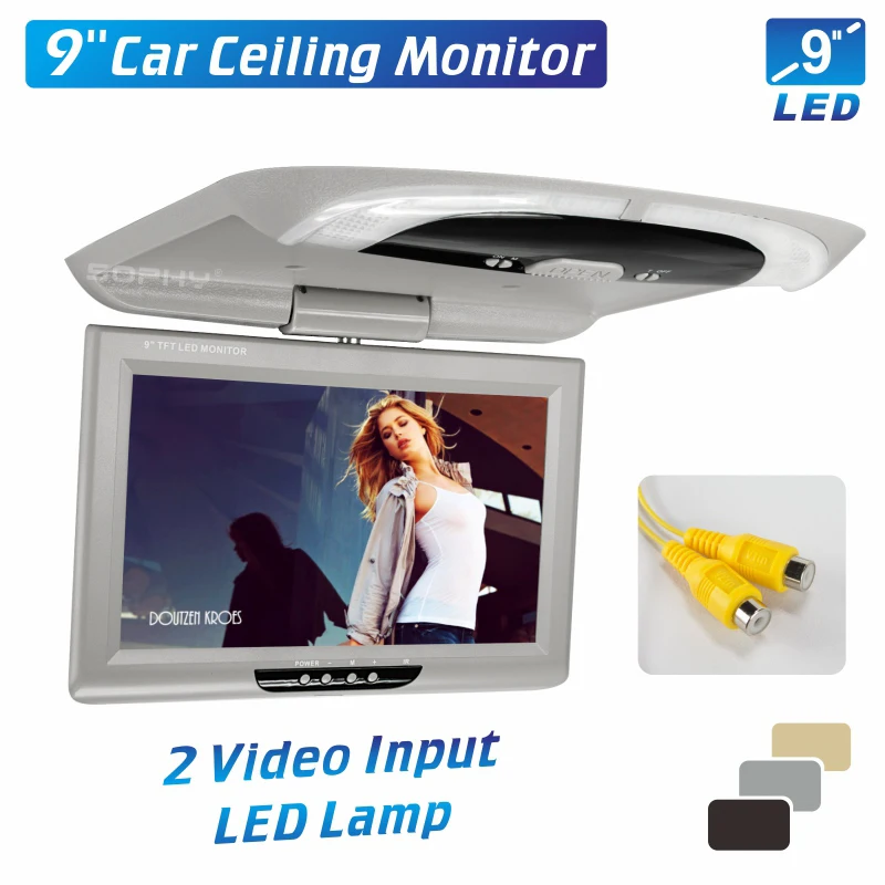 Автомобильный 9 дюймов Монитор серый цвет откидной монитор SUV накладной