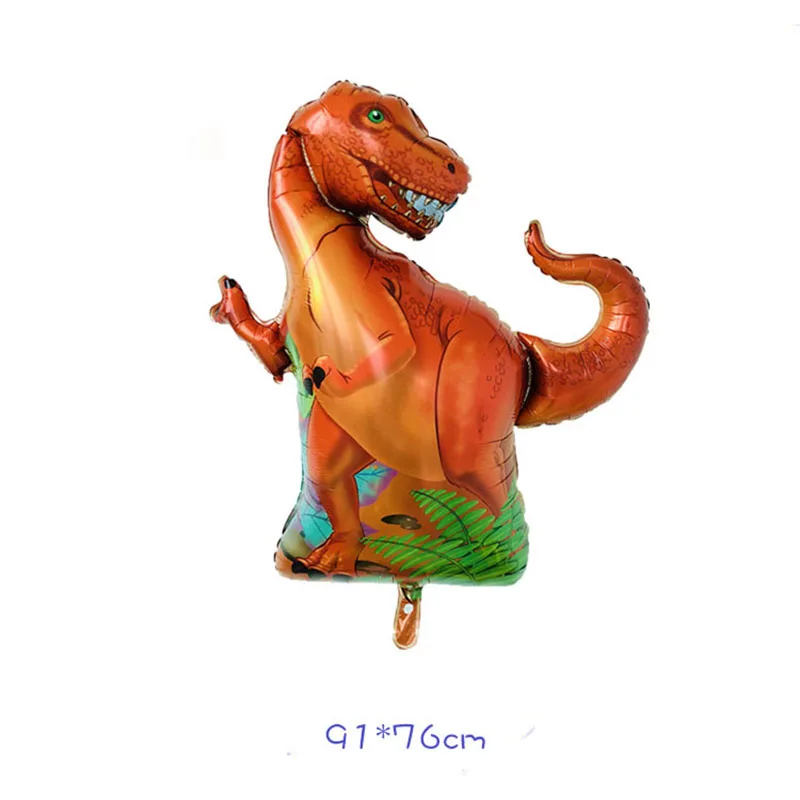 tyrannosaurus Милые воздушные шары из алюминиевой фольги с изображением обезьяны в виде цветов, надувные воздушные шары, украшения для дня рождения, детские игрушки, шары в виде животных, зоо, Феста, 1 шт - Цвет: tyrannosaurus