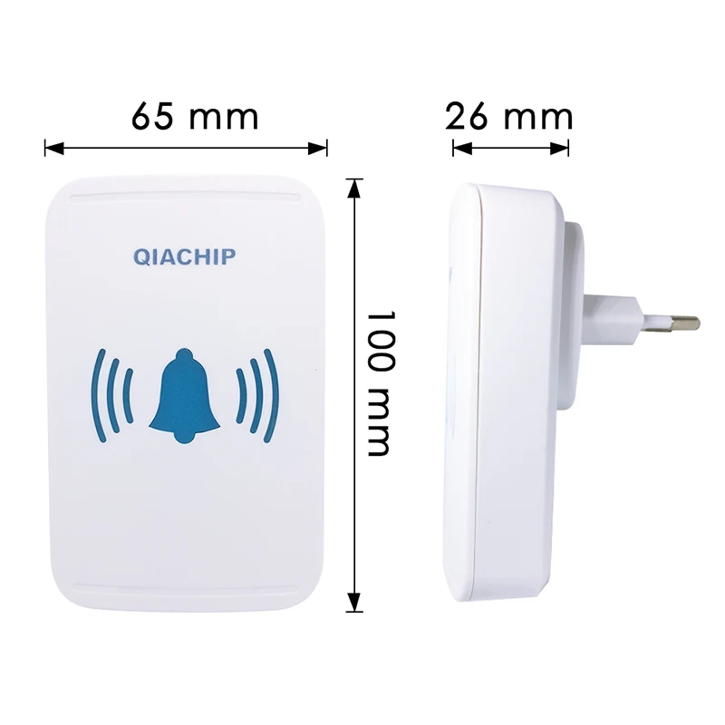 QIACHIP ЕС Plug электроники дверь Беспроводной дверь кольцо без Батарея Водонепроницаемый светодиодные лампы 300 M дистанционного Управление звонок дверь колокол