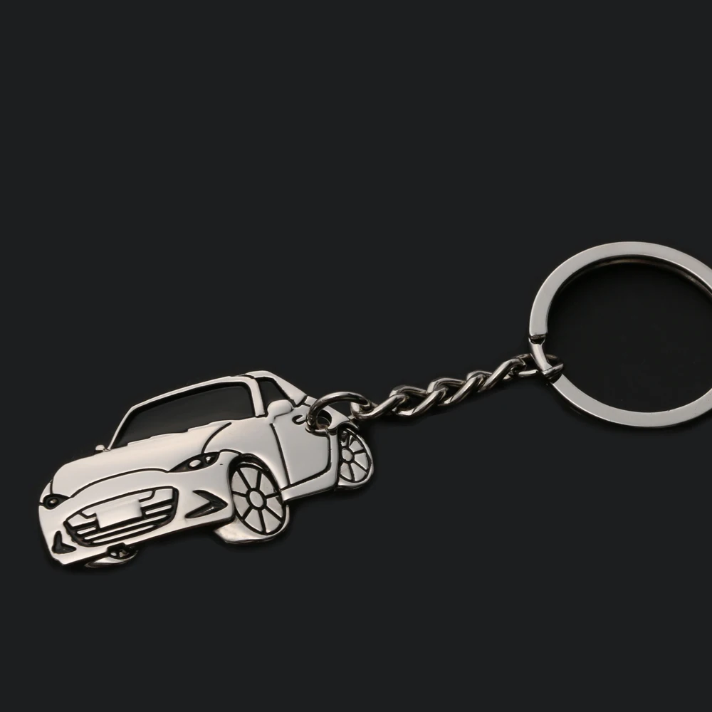 

New 3D Design Zinc-Aluminium Alloy Keychain Key Ring Keyring Car Styling Accessories For Mazda MX-5 Miata