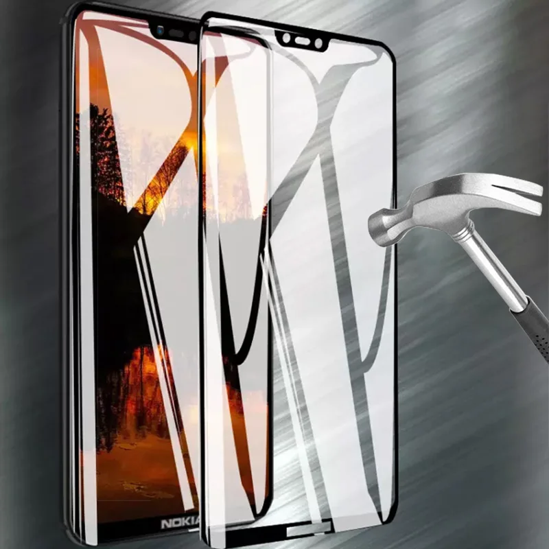 Чехол из закаленного стекла с полным покрытием для Nokia 2 3 6 5 7 Plus 9 8 1 X6 X7 X5 защита