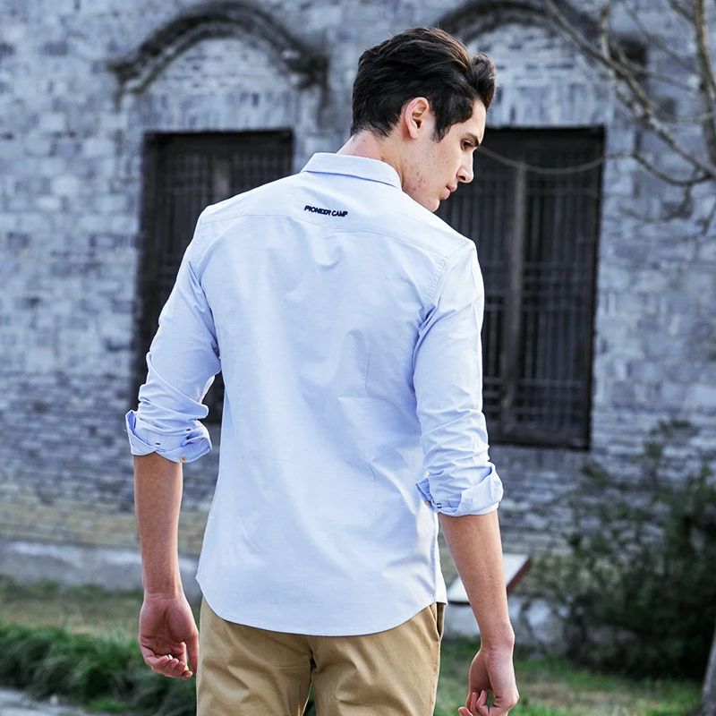 Пионерский лагерь 2018 новые модные весенние мужские рубашки Длинные рукава