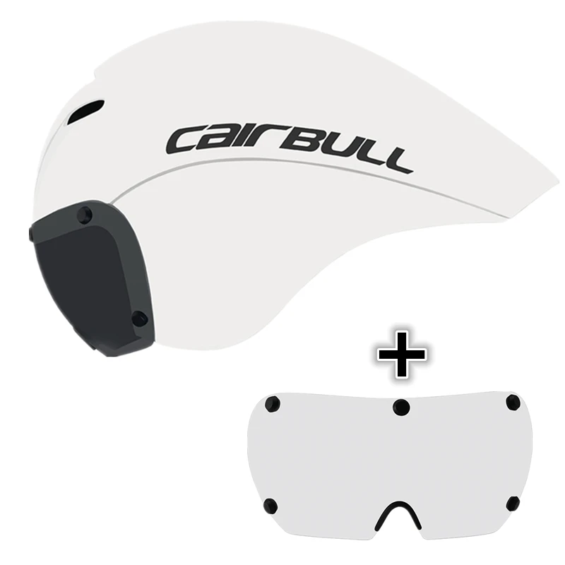 white CAIRBULL, магнитные очки, велосипедный шлем для мужчин и женщин, Триатлон, спортивный, безопасный, удобный, велосипедный шлем, для гонок, для улицы, Кепка - Цвет: white