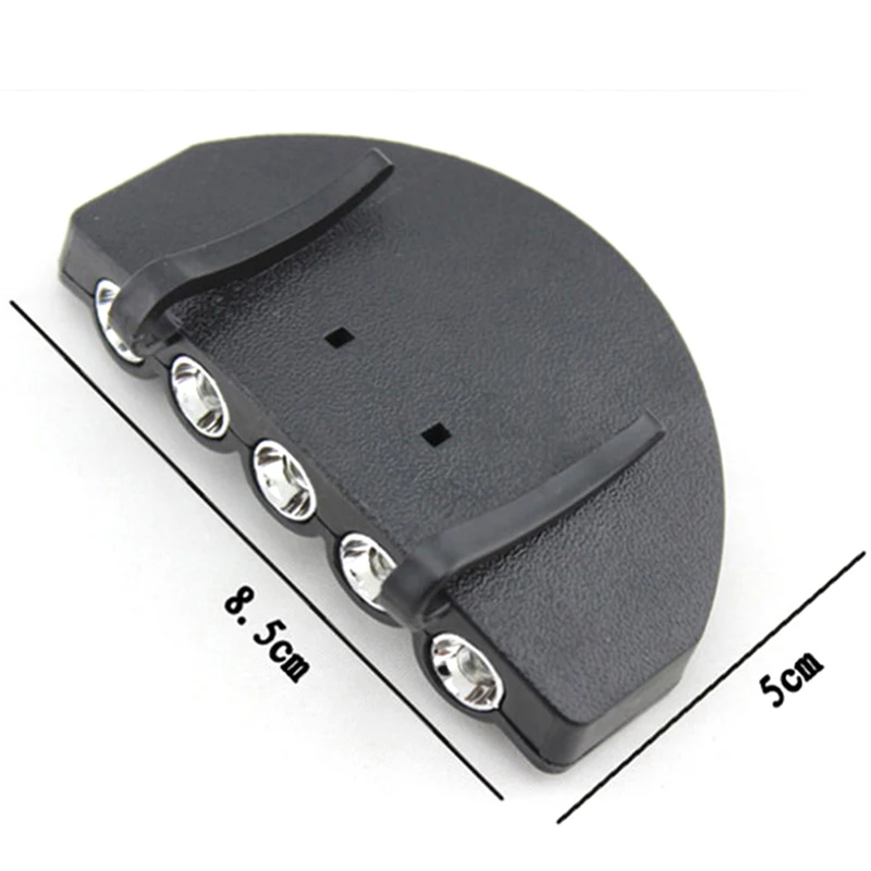 

1PC Fishing Camp Hunting Outdoor Lighting Night Safe Clip-on 5 Leds Head Cap/Hat Brim Light Head Lamp Torch