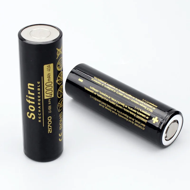Sofirn 21700 батарея 4000 mAh литий-ионная аккумуляторная 40A Высокая разрядка 3 7 V сливная