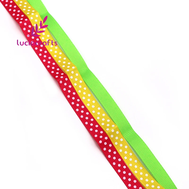 Lucia crafts 6 лет/карта 10 мм горошек корсажные ленты DIY бант для волос DIY отделка швейная лента упаковка подарки аксессуары CR0308