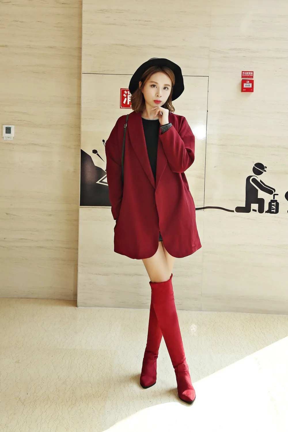 Winter Boots Women Thigh High Snow Boots Woman Faux Fur Heels Shoes Womens Over The Knee Boot Lady Shoes Botas Large Size 34-48