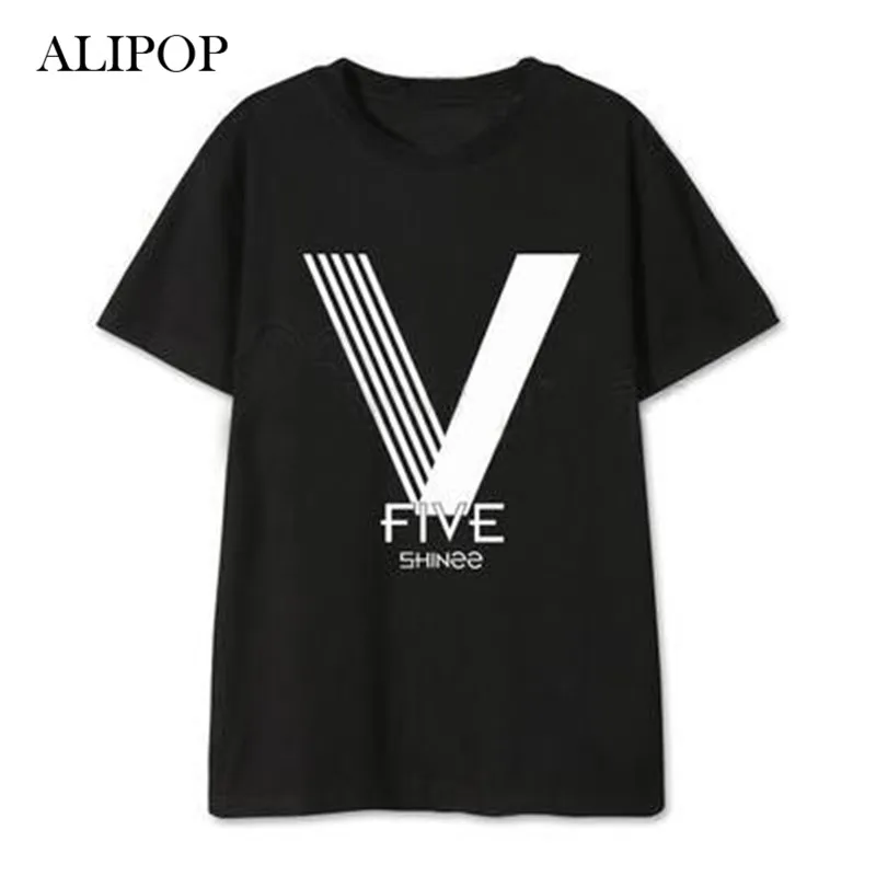 Футболка Youpop SHINee FIVE MINHO TAEMIN KEY Album повседневная хлопковая одежда для K POP футболка с