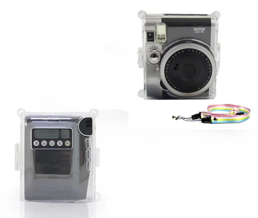 Fujifilm Instax Mini 90 Прозрачный чехол для камеры ПВХ прозрачный ремешок защитная сумка