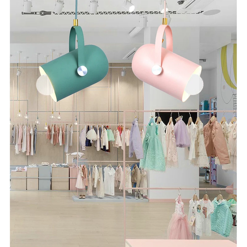 Скандинавские подвесные светильники минимализм Droplight угол регулируемый E27 трек