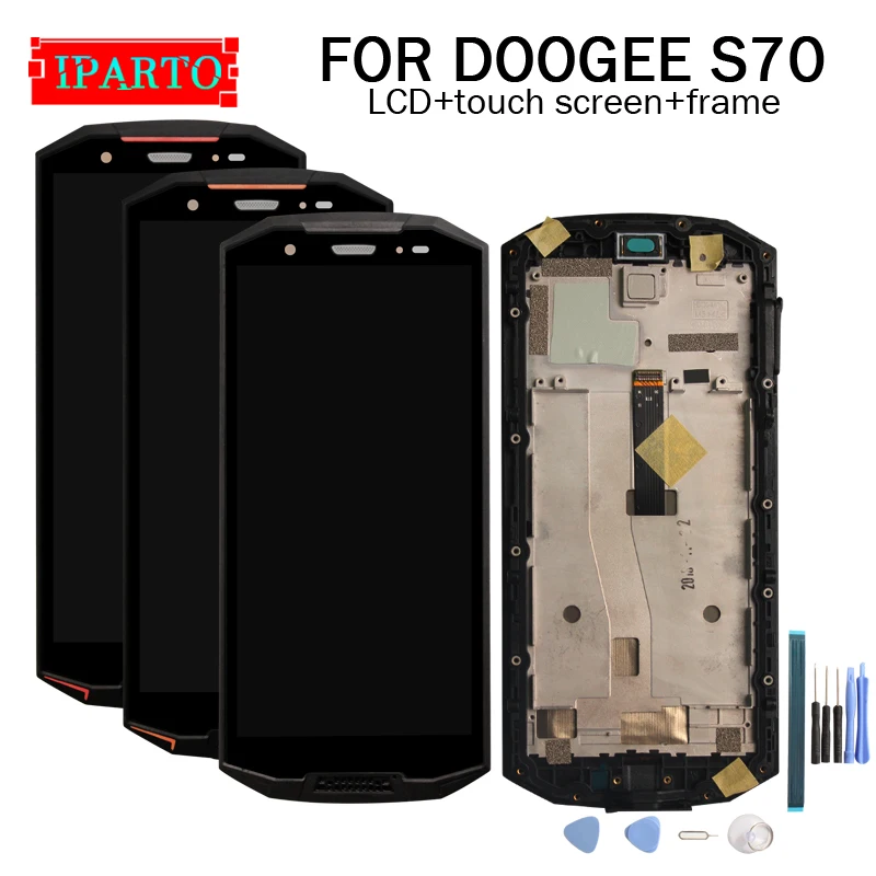 DOOGEE S70 ЖК дисплей + сенсорный экран дигитайзер рамка в сборе 100% Оригинальный для
