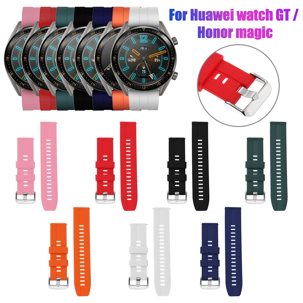 Новые модные мягкие браслеты классический силикон Часы Браслет ремешок 22 мм для