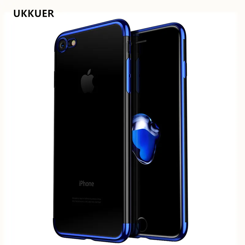 UKKUER силиконовый мягкий роскошный ТПУ чехол для телефона iPhone 6 6s Plus полное