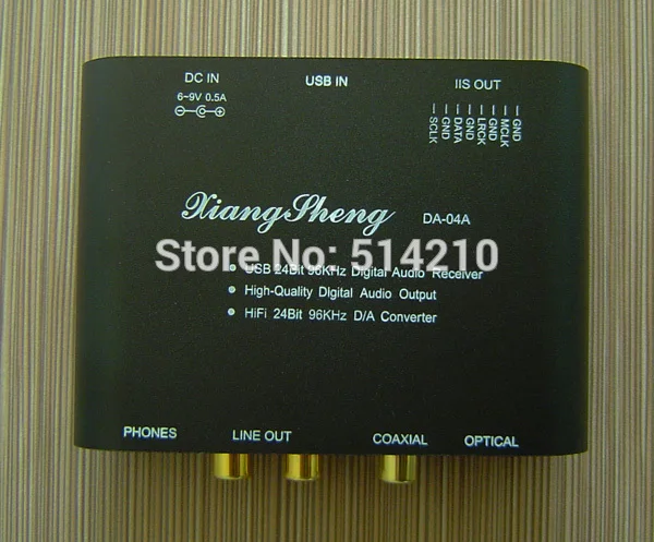 Новый декодер TE7022 коаксиальный RCA выход для наушников WM8761 24 бит 96 кГц mini USB DAC |
