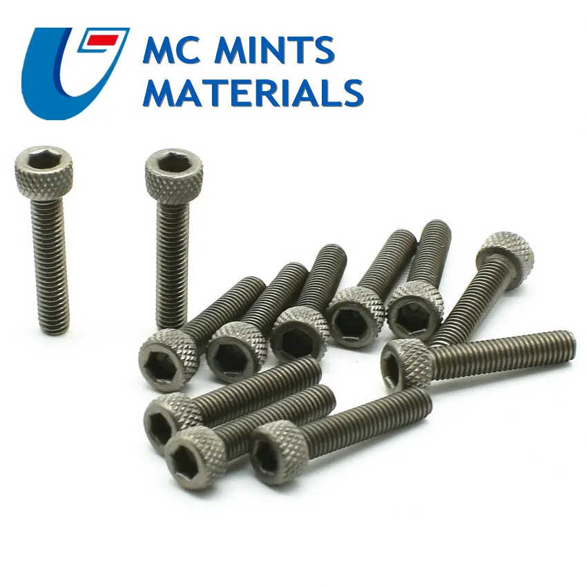 Титановый Болт M3 x5-30mm Ti Болт колонна с накатанной головкой Ti цвет не полированный класс 2 титановый винт Ti крепеж