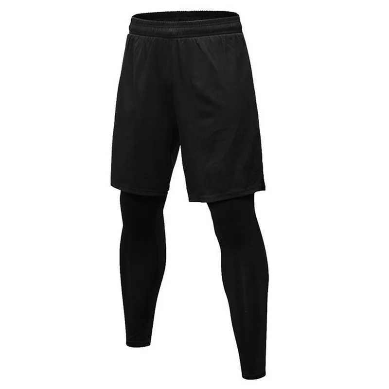 NIBESSER, новинка, 2 шт., штаны для бега, облегающие, Gymwear, леггинсы, мужские тренировочные леггинсы, обтягивающие черные штаны