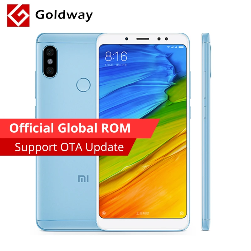 Оригинальный Xiaomi Redmi Note 5 мобильный телефон 6 ГБ оперативная память 64 Встроенная