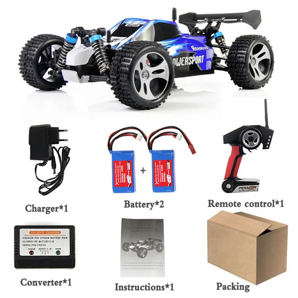 NO Color Box Wltoys 2,4 GHz 4WD RC гоночный автомобиль с дистанционным управлением электрическая игрушка viechle машина высокая скорость 45 км/ч Подарочные игрушки для мальчика - Цвет: NO Color Box