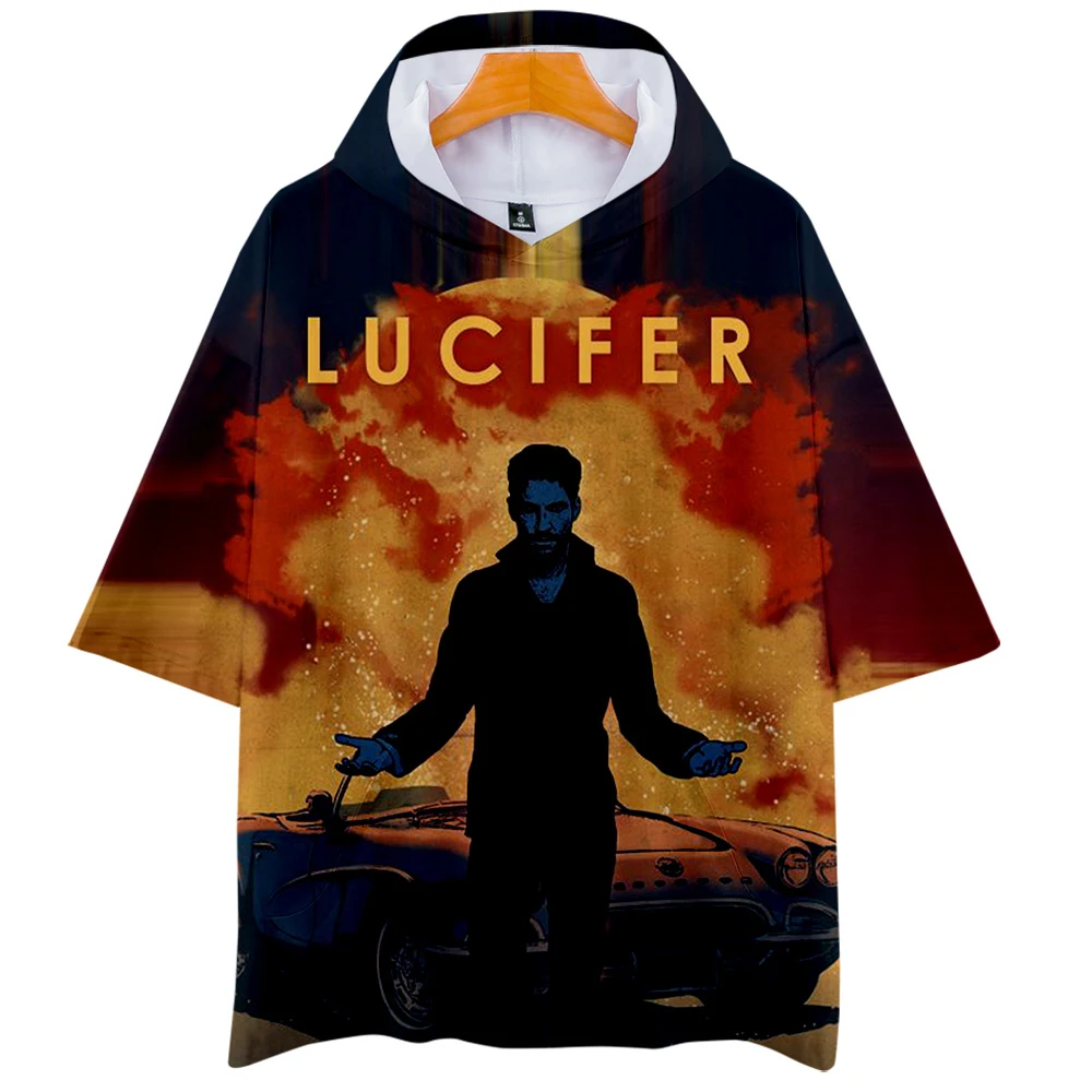 Ar Lucifer 3D толстовки новые с коротким рукавом модные летние футболки крутые и