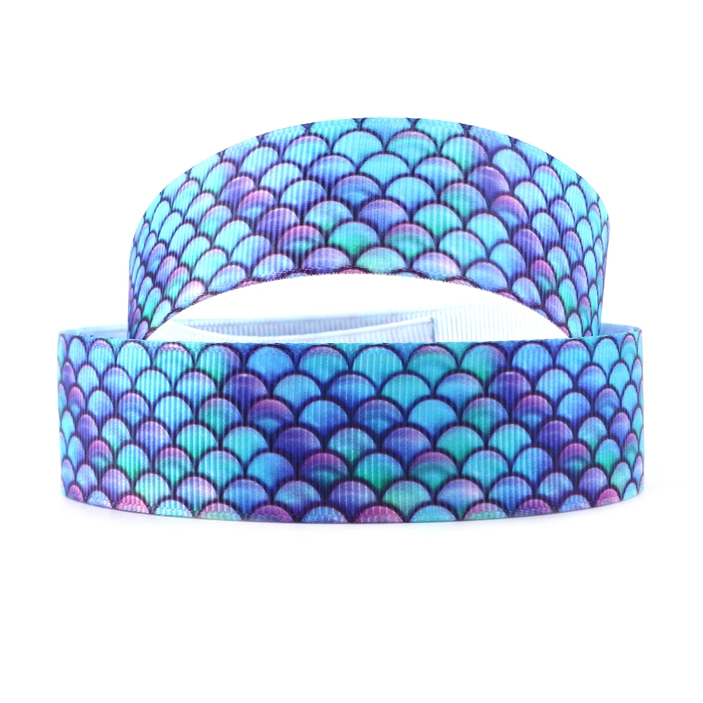 1076251006 David accessories " 25 мм градиентная расцветка; Высота в полоску с горошком; в виде рыбьей чешуи; корсажная лента 50 ярдов, материалы для ручных поделок, 50Yc5579 - Цвет: 1076251006