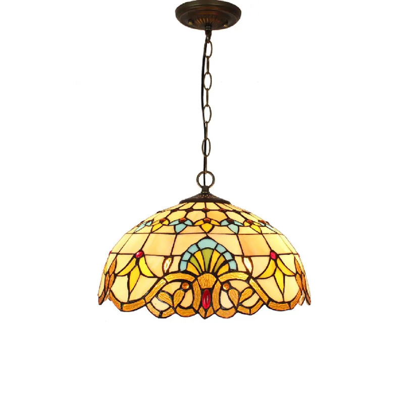 

Подвесные светильники в стиле Тиффани в стиле барокко, витражная цепь, освещение для дома, гостиной, столовой, лампы E27, 110-240 В